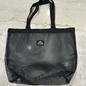 Black Mesh Camping Tote Bag
